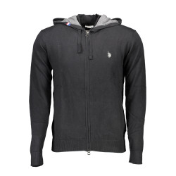 US POLO CARDIGAN MAN BLACK