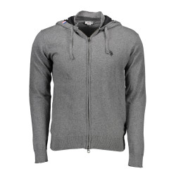 US POLO CARDIGAN MAN GRAY