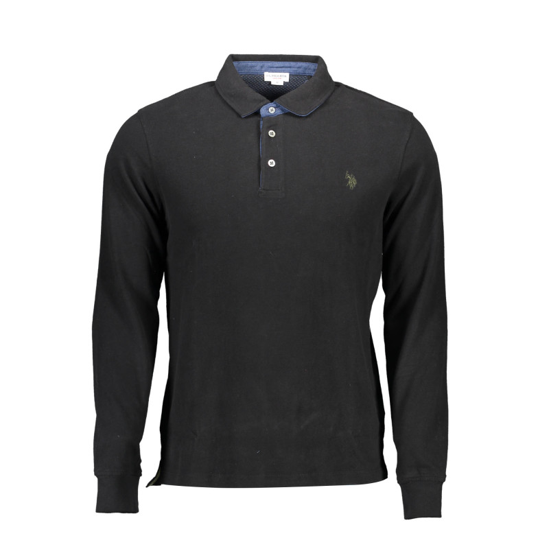 U.S. POLO POLO MANICHE LUNGHE UOMO NERO