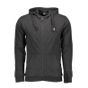 SERGIO TACCHINI MEN&39S BLACK SWEATSHIRT WITH ZIP