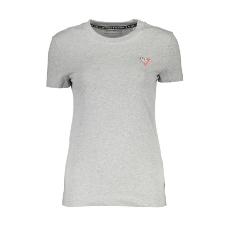 GUESS JEANS T-SHIRT MANICHE CORTE DONNA GRIGIO