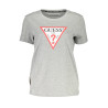 GUESS JEANS T-SHIRT MANICHE CORTE DONNA GRIGIO