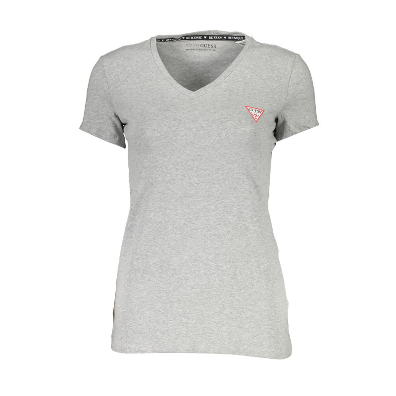 GUESS JEANS T-SHIRT MANICHE CORTE DONNA GRIGIO