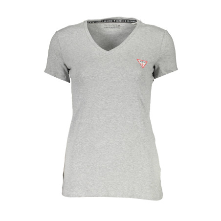 GUESS JEANS T-SHIRT MANICHE CORTE DONNA GRIGIO