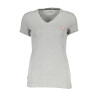 GUESS JEANS T-SHIRT MANICHE CORTE DONNA GRIGIO