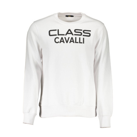 CAVALLI CLASS FELPA SENZA ZIP UOMO BIANCO