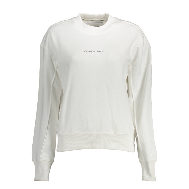 CALVIN KLEIN SWEATSHIRT WITHOUT ZIP WOMAN WHITE