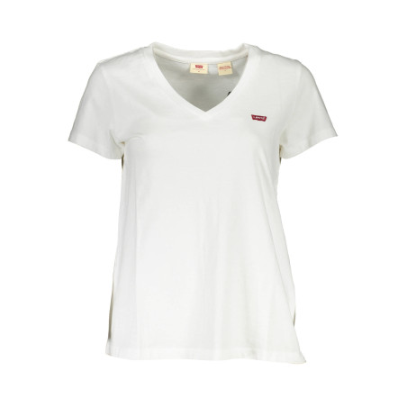 LEVI&39S WHITE WOMAN SHORT SLEEVE T-SHIRT