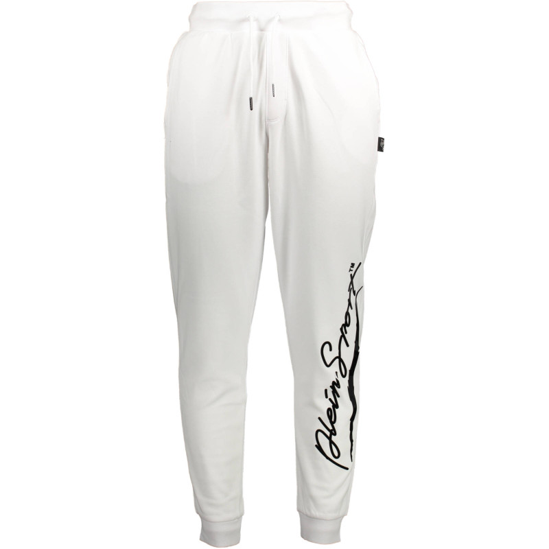 PLEIN SPORT MEN&39S WHITE TROUSERS