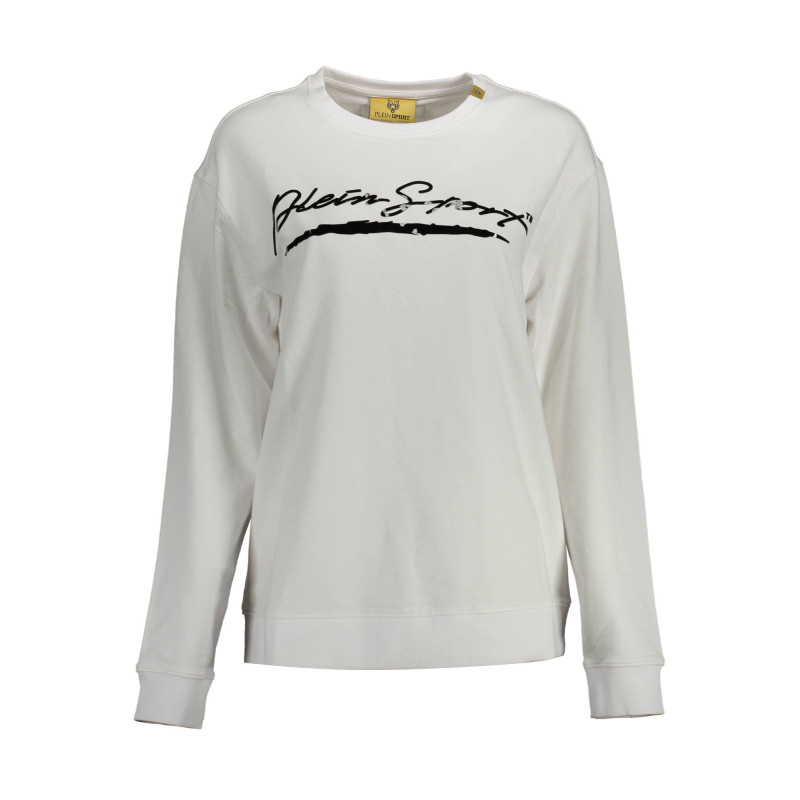 PLEIN SPORT SWEATSHIRT WITHOUT ZIP WOMAN WHITE