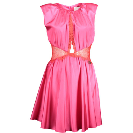 GAELLE PARIS PINK WOMAN SHORT DRESS