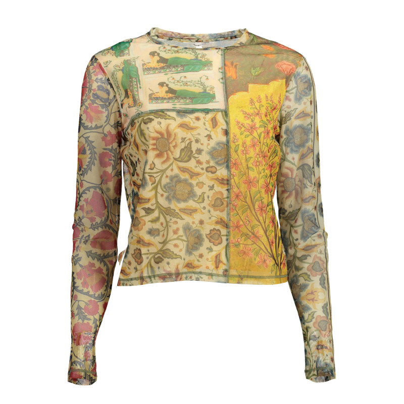 DESIGUAL WOMEN&39S LONG SLEEVE T-SHIRT BEIGE