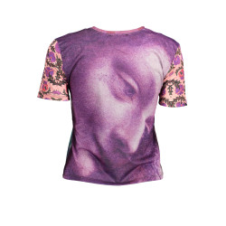 DESIGUAL T-SHIRT MANICHE CORTE DONNA AZZURRO