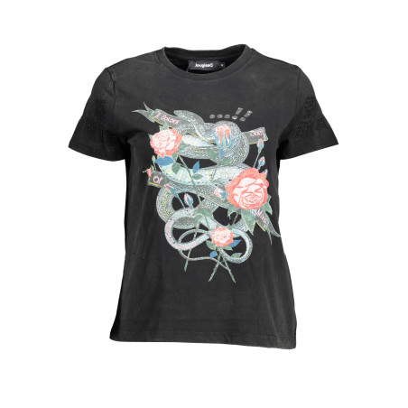 DESIGUAL WOMEN&39S SHORT SLEEVE T-SHIRT BLACK