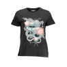 DESIGUAL T-SHIRT MANICHE CORTE DONNA NERO