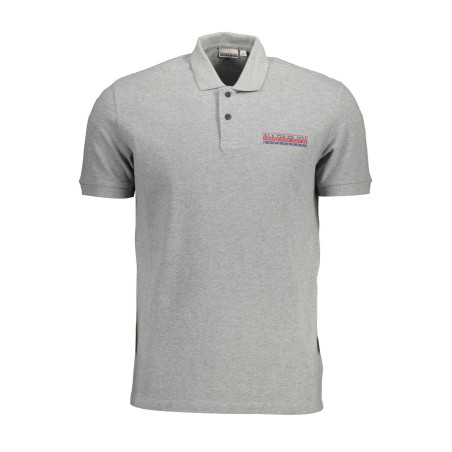 NAPAPIJRI SHORT SLEEVE POLO SHIRT MAN GRAY