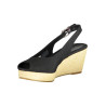 TOMMY HILFIGER BLACK WOMAN SANDAL SHOES