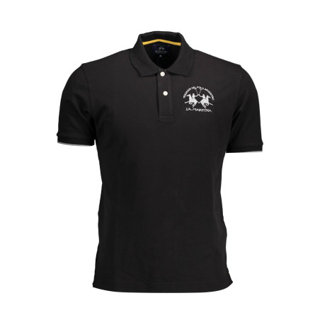 LA MARTINA POLO SHORT SLEEVE MAN BLACK