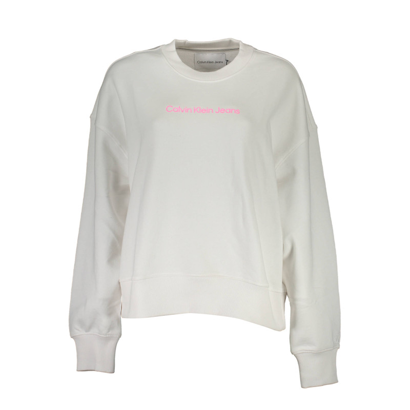 CALVIN KLEIN SWEATSHIRT WITHOUT ZIP WOMAN WHITE