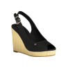 TOMMY HILFIGER BLACK WOMAN SANDAL SHOES