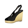 TOMMY HILFIGER BLACK WOMAN SANDAL SHOES