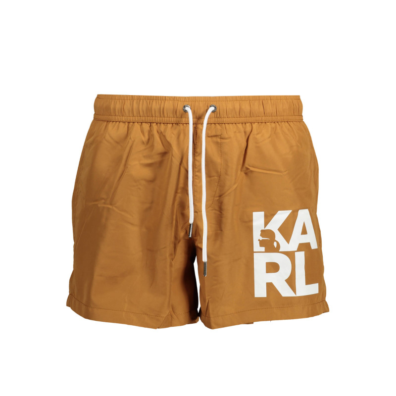 KARL LAGERFELD BEACHWEAR SWIMSUIT PARTS UNDER MAN BROWN