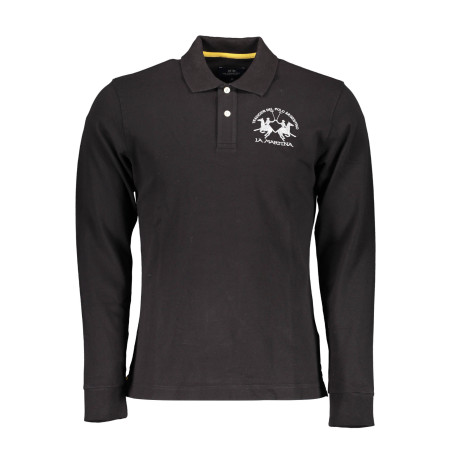 LA MARTINA POLO LONG SLEEVE MAN BLACK