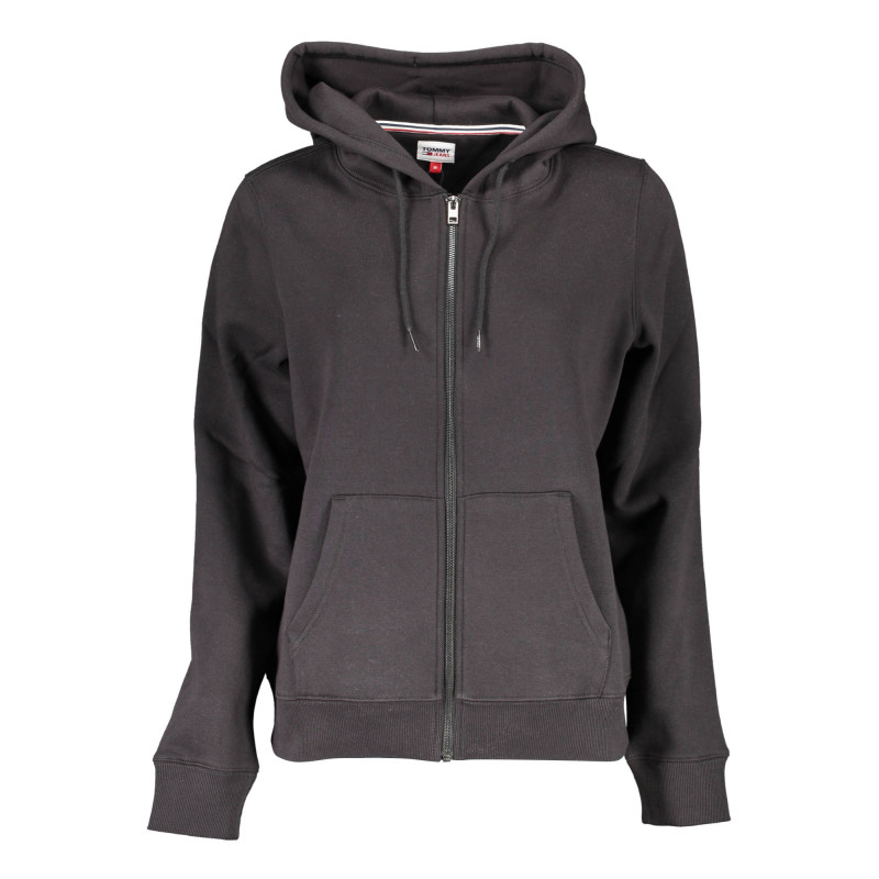 TOMMY HILFIGER FELPA CON ZIP DONNA NERO