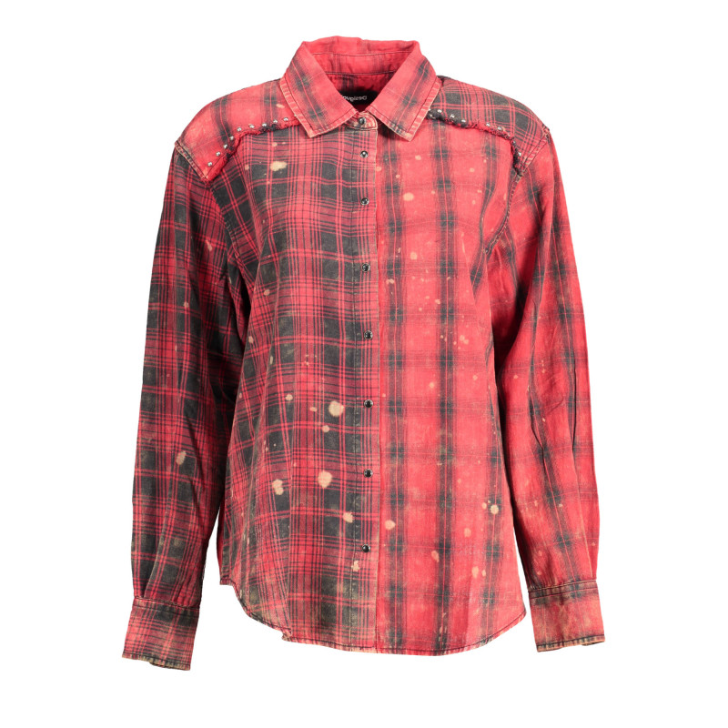 DESIGUAL CAMICIA MANICHE LUNGHE DONNA ROSSO