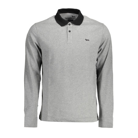 HARMONT &amp BLAINE LONG SLEEVE POLO SHIRT MAN GRAY