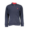 GIAN MARCO VENTURI MEN&39S BLUE SWEATSHIRT WITH ZIP