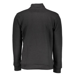 GIAN MARCO VENTURI MEN&39S BLACK SWEATSHIRT WITH ZIP