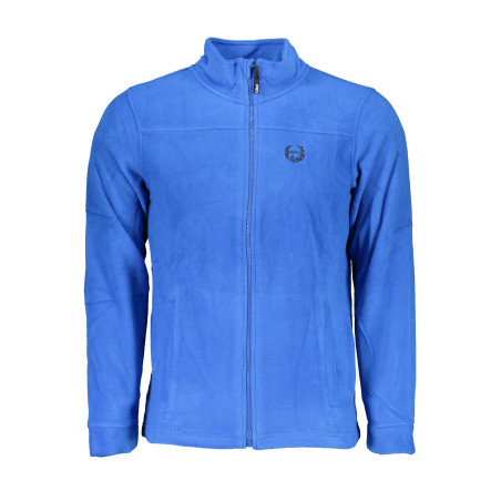 GIAN MARCO VENTURI MEN&39S BLUE SWEATSHIRT WITH ZIP