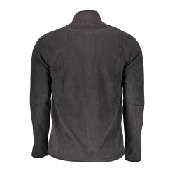 GIAN MARCO VENTURI MEN&39S BLACK SWEATSHIRT WITH ZIP