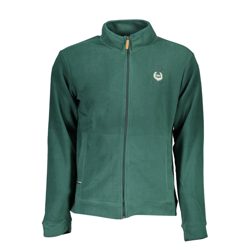 GIAN MARCO VENTURI SWEATSHIRT WITH ZIP MAN GREEN