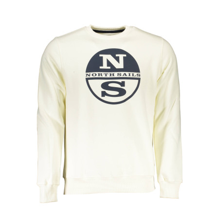 NORTH SAILS WHITE MEN&39S SWEATSHIRT WITHOUT ZIP