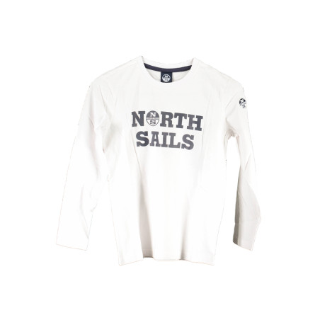 NORTH SAILS T-SHIRT MANICHE LUNGHE BAMBINO BIANCO