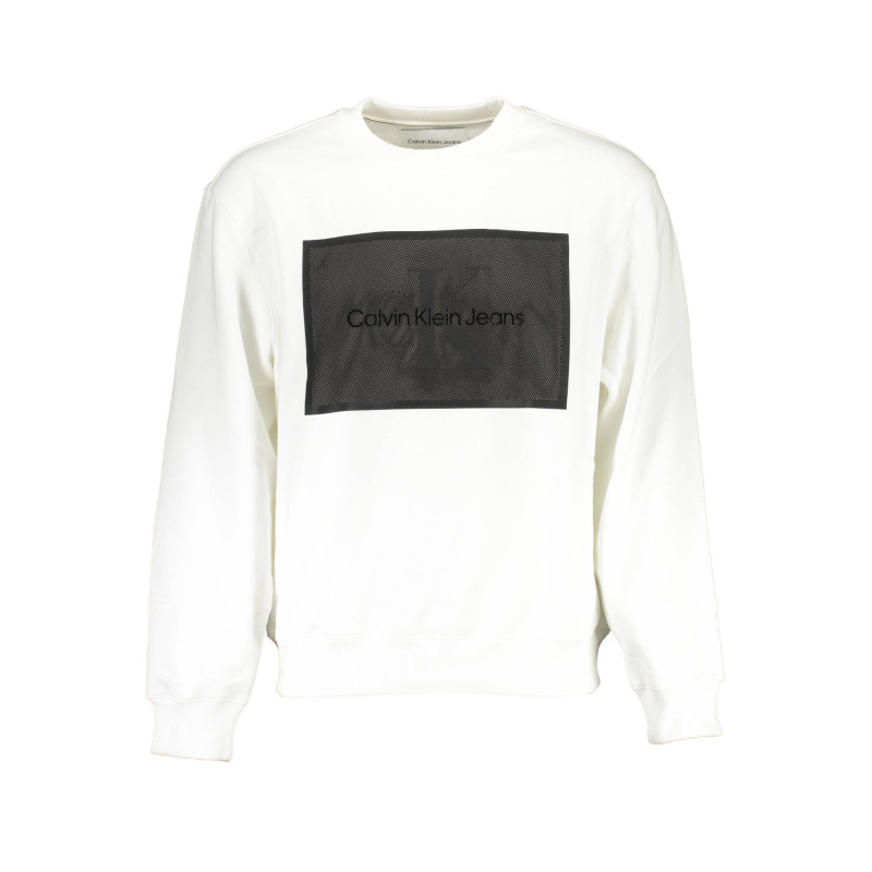 CALVIN KLEIN WHITE MEN&39S SWEATSHIRT WITHOUT ZIP