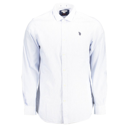 US POLO SHIRT LONG SLEEVE MAN LIGHT BLUE