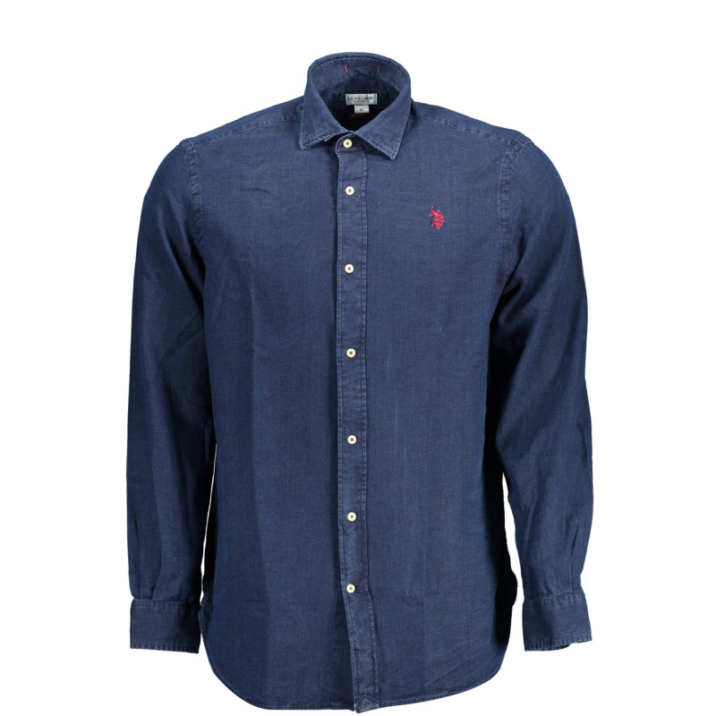 U.S. POLO CAMICIA MANICHE LUNGHE UOMO BLU