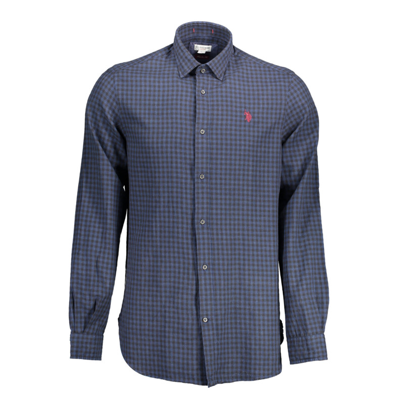 U.S. POLO CAMICIA MANICHE LUNGHE UOMO BLU