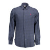 US POLO SHIRT LONG SLEEVE MAN BLUE