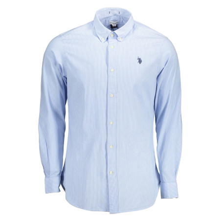 US POLO SHIRT LONG SLEEVE MAN LIGHT BLUE