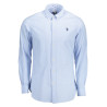 US POLO SHIRT LONG SLEEVE MAN LIGHT BLUE