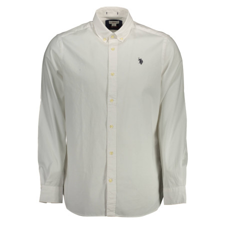 U.S. POLO CAMICIA MANICHE LUNGHE UOMO BIANCO