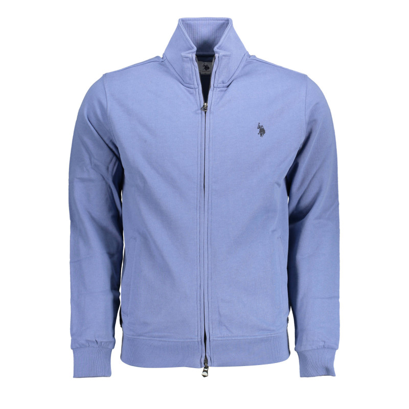 U.S. POLO FELPA CON ZIP UOMO BLU