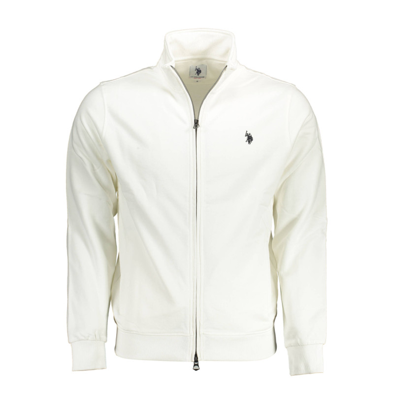 US POLO SWEATSHIRT WITH ZIP WHITE MAN