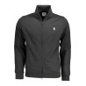 US POLO SWEATSHIRT WITH ZIP BLACK MAN