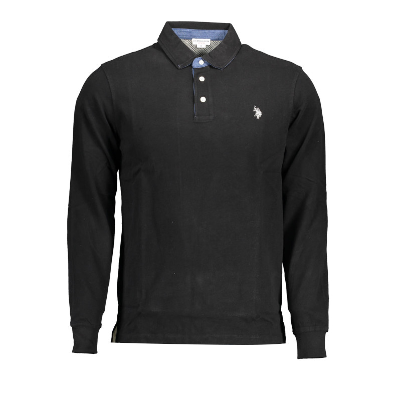 U.S. POLO POLO MANICHE LUNGHE UOMO NERO