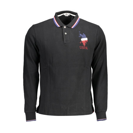 US POLO MEN&39S LONG SLEEVED POLO BLACK